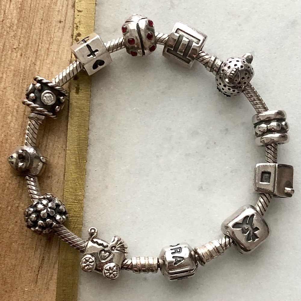 Pandora Bracelet with Eleven Charms